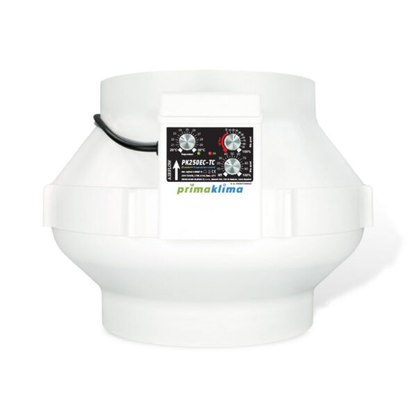 Prima Klima Rohrventilator PK250-EC-TC 250 mm – 1450 m3/Std, EC motor + Temperatur geregelt