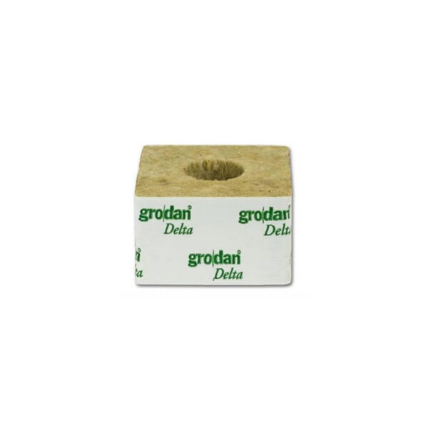 Grodan 75x75x65 mm, Anzuchtwürfel mit Loch 27×40 mm, BOX 384 Stück