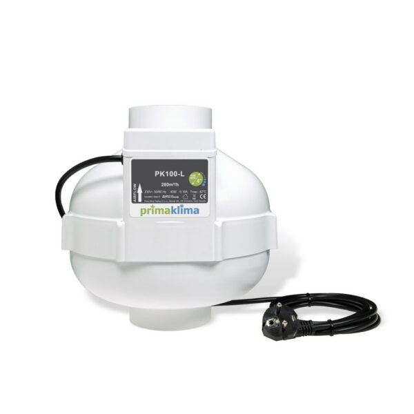 Prima Klima Rohrventilator PK100-L 100 mm – 280 m3/Std, 1-gang