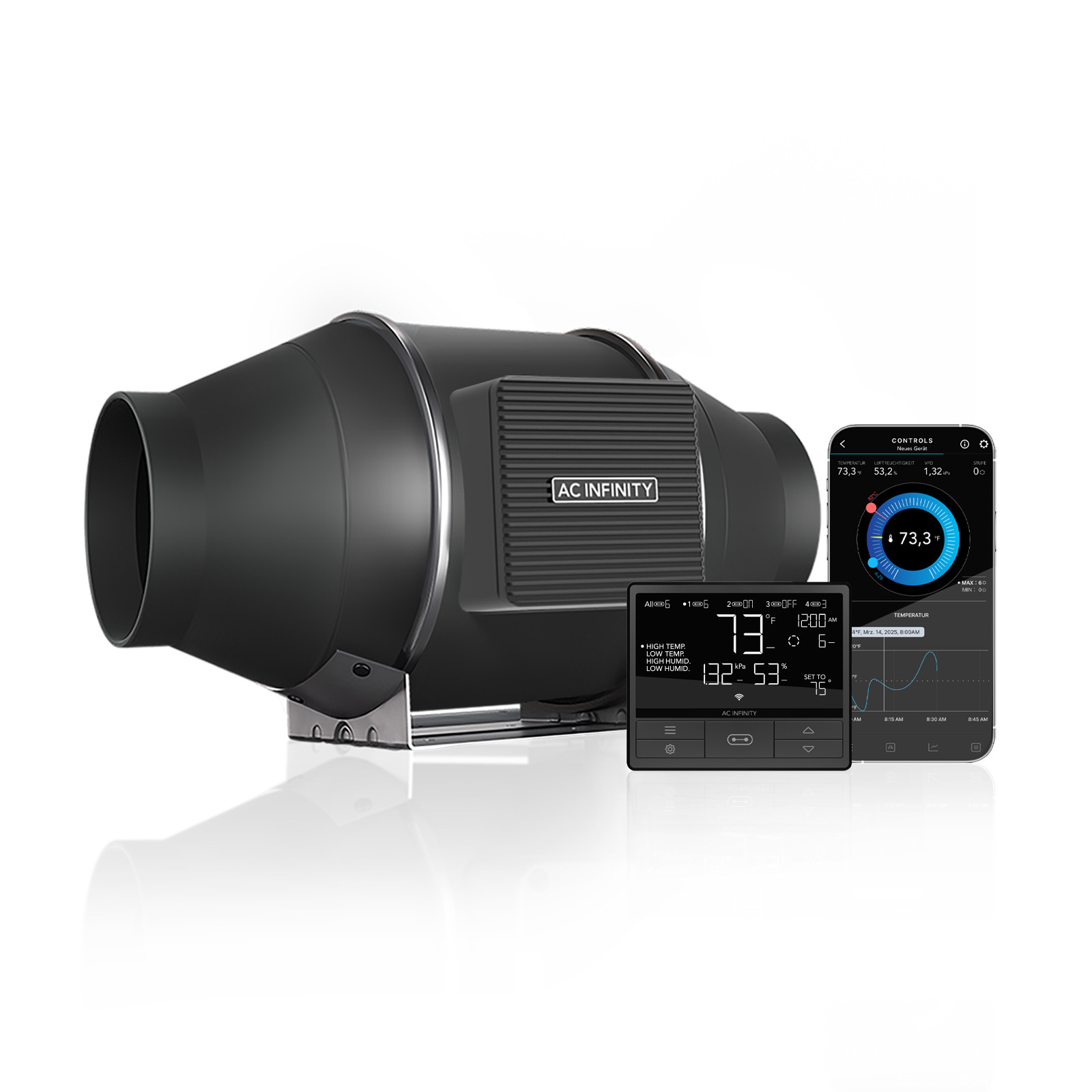 CLOUDLINE PRO T4,  Inline-Rohrventilator, 100 mm, Smart Controller
