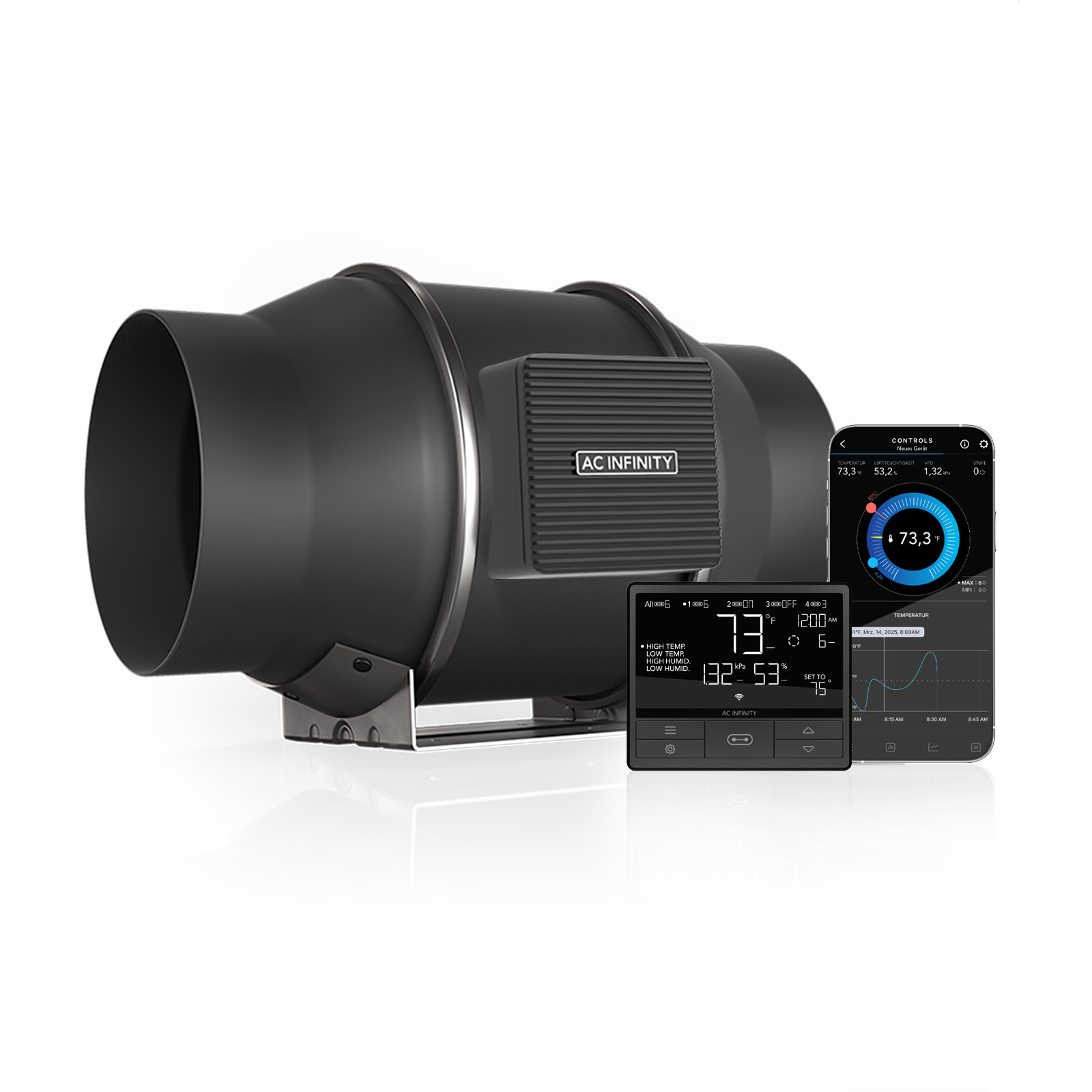 CLOUDLINE PRO T6,  Inline-Rohrventilator, 150 mm, Smart Controller