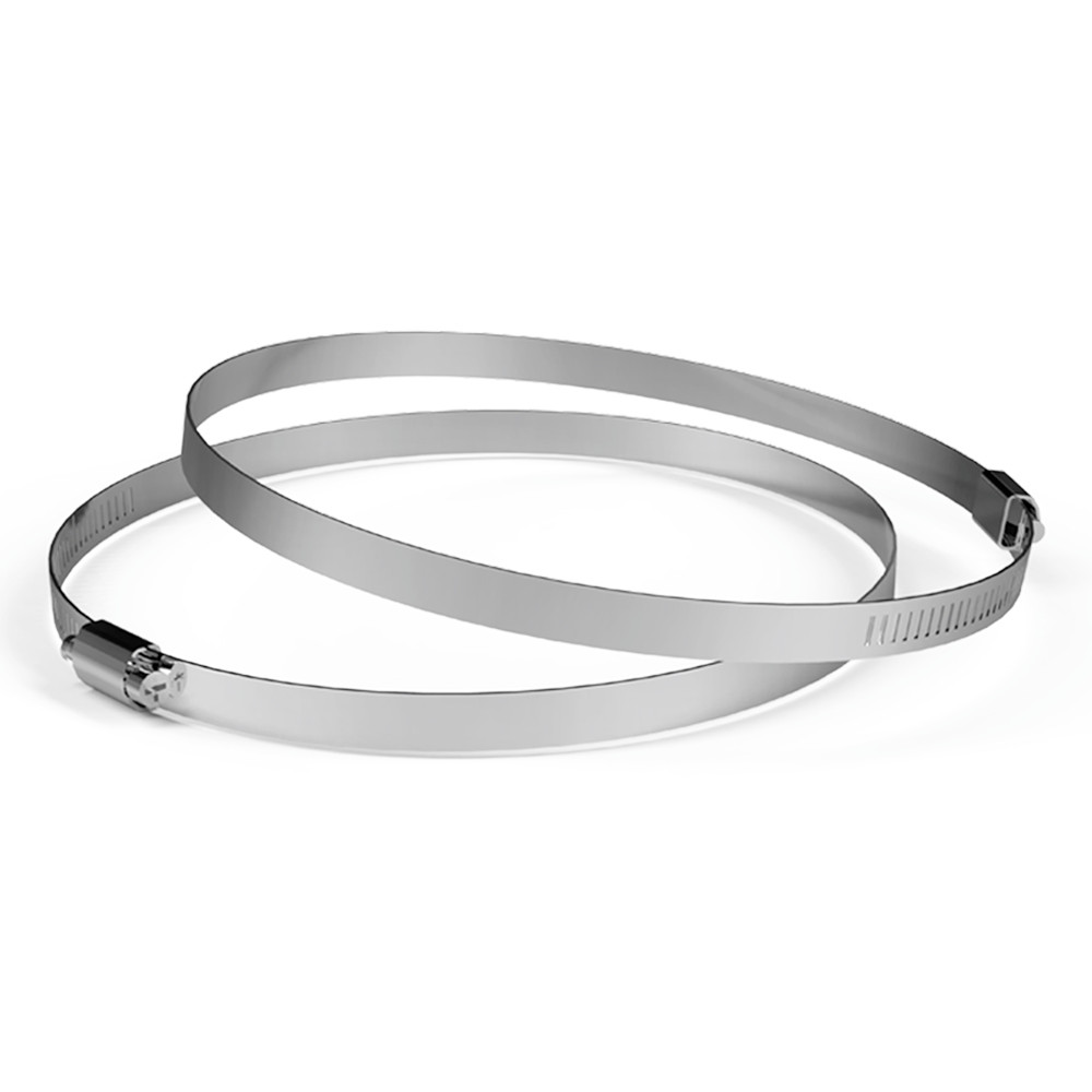 Edelstahl-Luftkanal-Schellen, 200 mm, 2er Pack