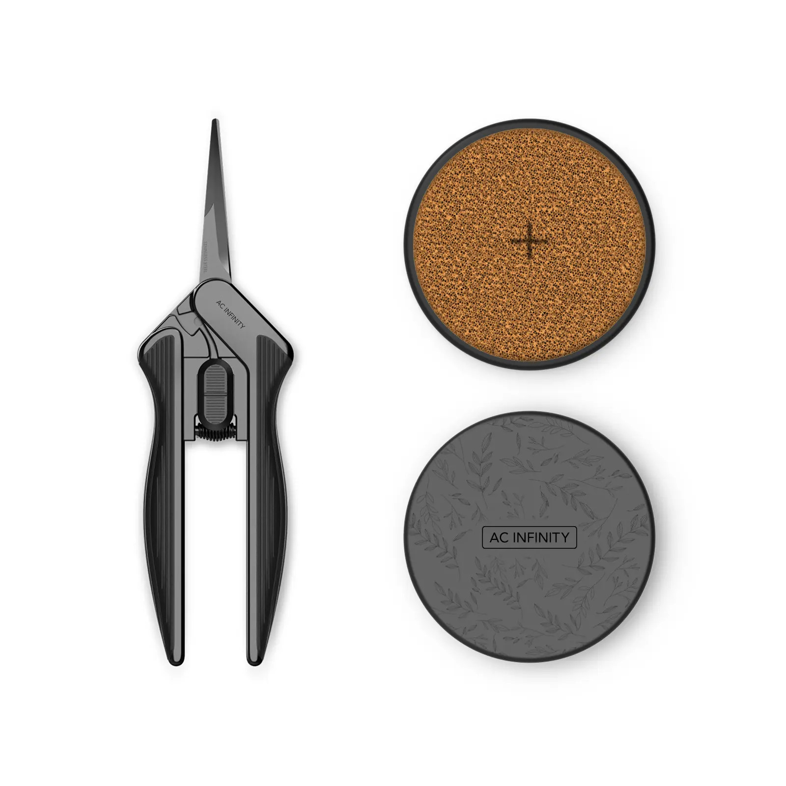 Edelstahl-Präzisionsschere mit Reinigungsset, ergonomisch und leichtgewichtig, 16,8 cm gerade Klingen