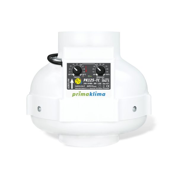 Prima Klima Rohrventilator PK125-TC 125 mm – 400 m3/Std, Temperatur geregelt