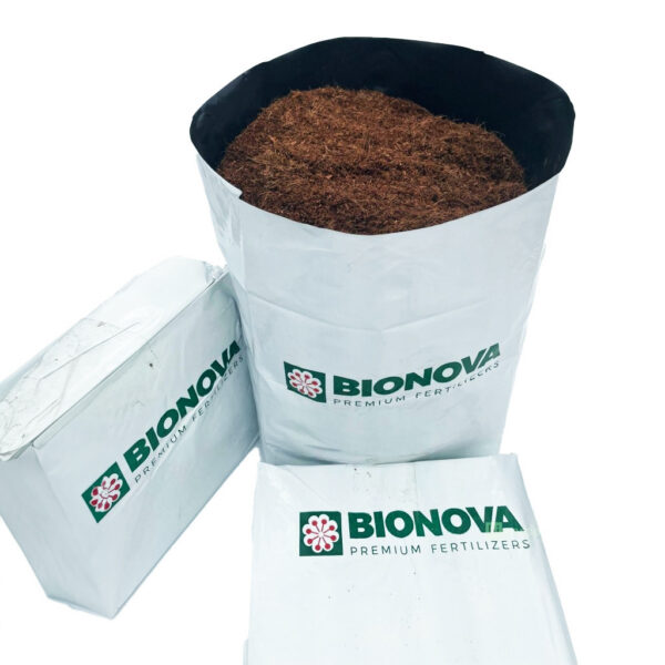 BioNova Open Top Coco Bag 12 l – gepresste Kokosfaser inklusive Topf