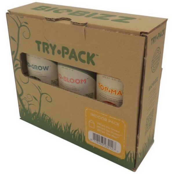 Biobizz Try Pack Indoor 750 ml, Düngemittel-Kit – (mehrsprachiges Etikett inkl. DE)