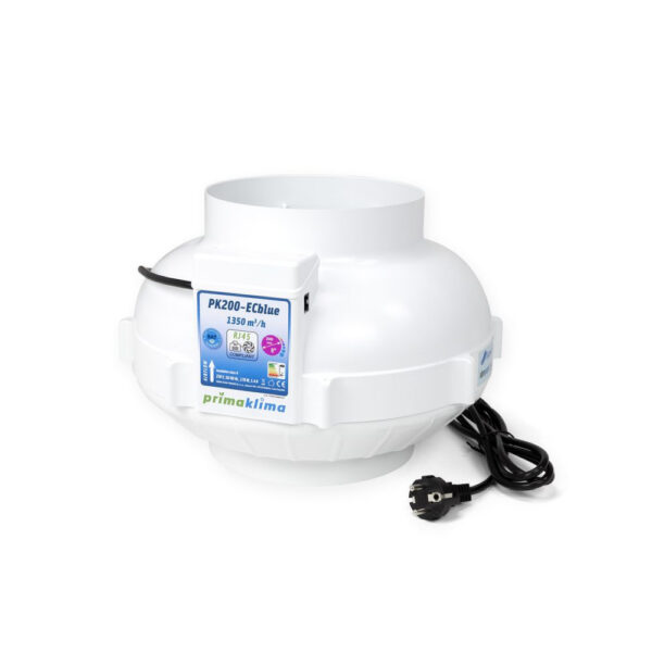 Prima Klima Rohrventilator PK200-ECblue 200 mm – 1350 m3/Std, EC Motor
