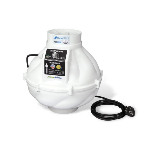 Prima Klima Rohrventilator Whisperblower EC 125 mm – 800 m3/Std, EC motor