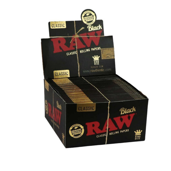 RAW-Papiere Schwarz King Size, BOX 50 Stück