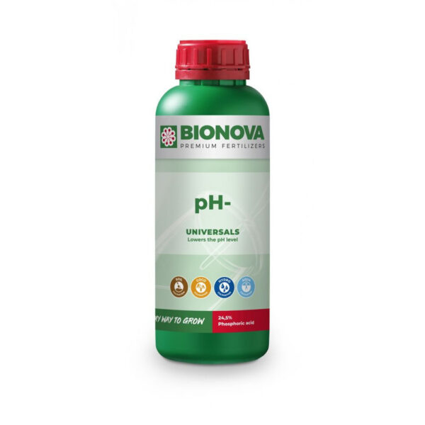 BioNova pH- (P2O5 24,5 % Phosphorsäure) 1 l – (mehrsprachiges Etikett inkl. DE)