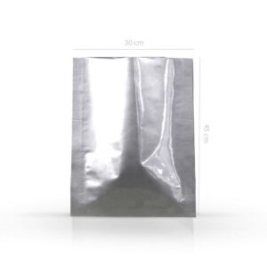 Qnubu Aluminium Foil Bag Sealable Silver 300x450 mm