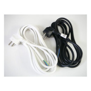 Flexokabel 3x 1.5mm mit EURO-Stecker, Länge 3 m SCHWARZ/WEISS