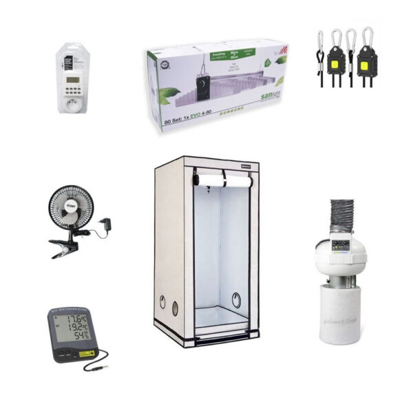 B2B Set Expert – Komplette grow box LED SANlight 265W, 80x80x180 cm