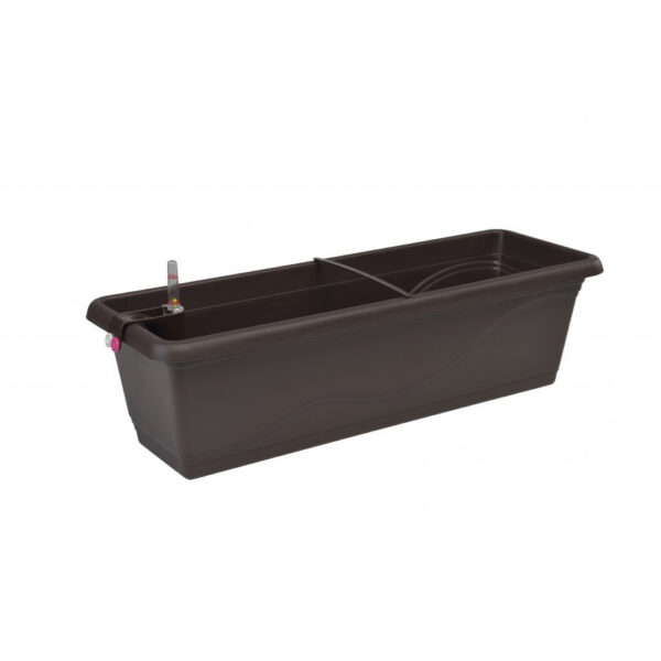 Selbstbewässernder Blumentopf Extra Line SMART, Länge 53cm Braun