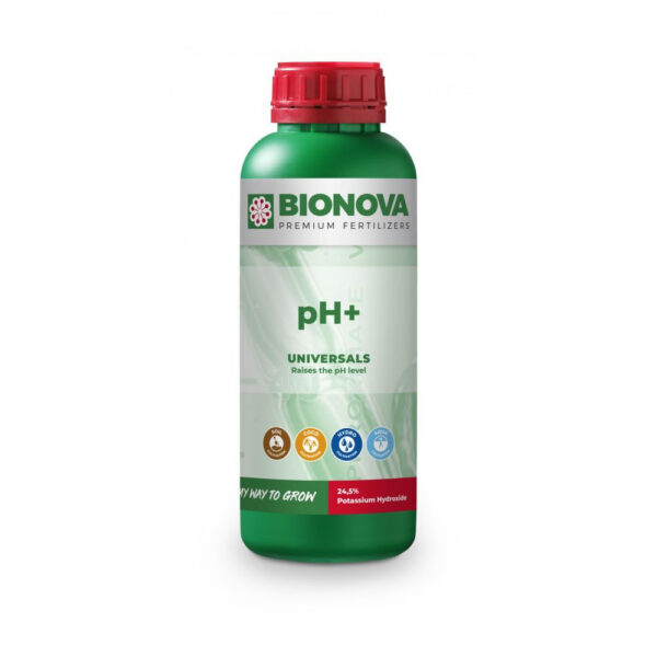 BioNova pH+ (KOH 24.5% potassium hydroxide) 1 l – (mehrsprachiges Etikett inkl. DE)