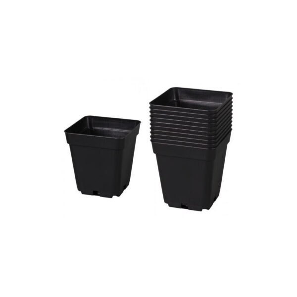 Blumentopf aus Plastik, viereckig 15x15x20 cm – 4 l