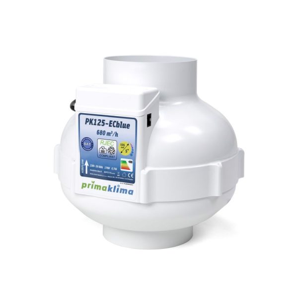 Prima Klima Rohrventilator PK125-ECblue 125 mm – 680 m3/Std, EC motor