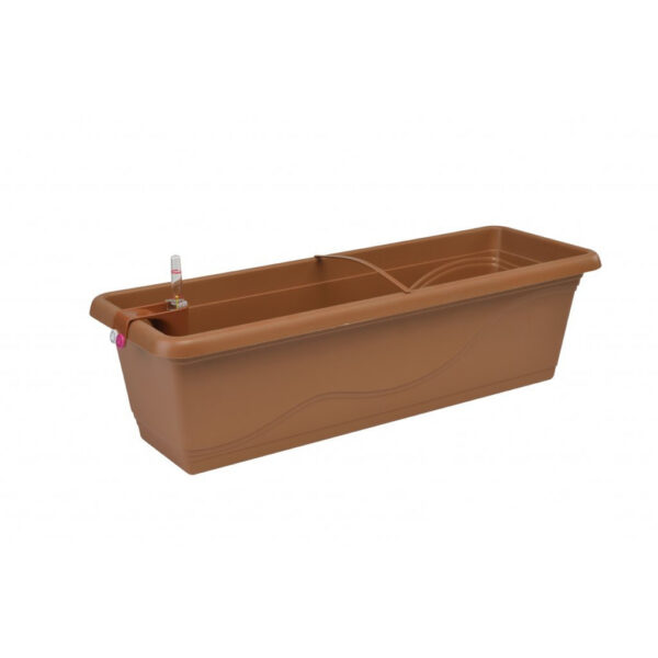 Selbstbewässernder Blumentopf Extra Line SMART, Länge 53cm Terrakotta