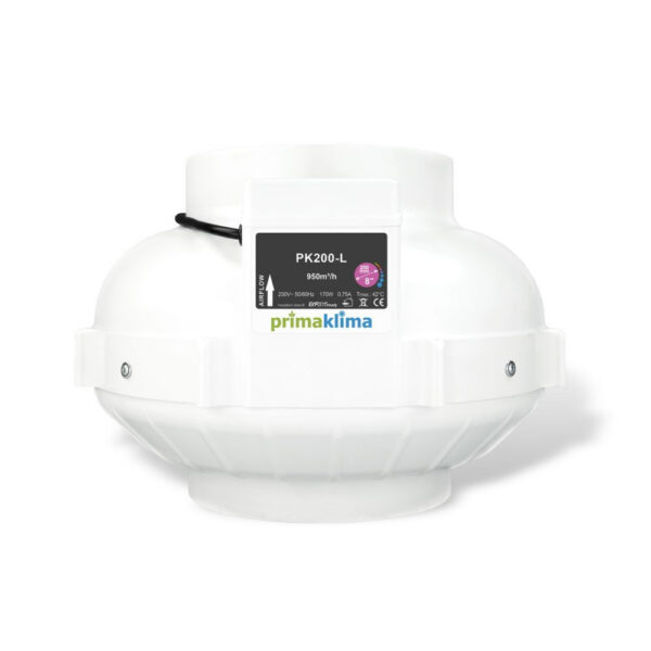 Prima Klima Rohrventilator PK200-L 200 mm – 950 m3/Std, 1-gang