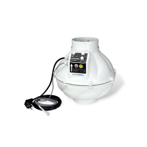 Prima Klima Rohrventilator Whisperblower EC-TC 125 mm – 800 m3/Std, EC motor + Temperatur geregelt