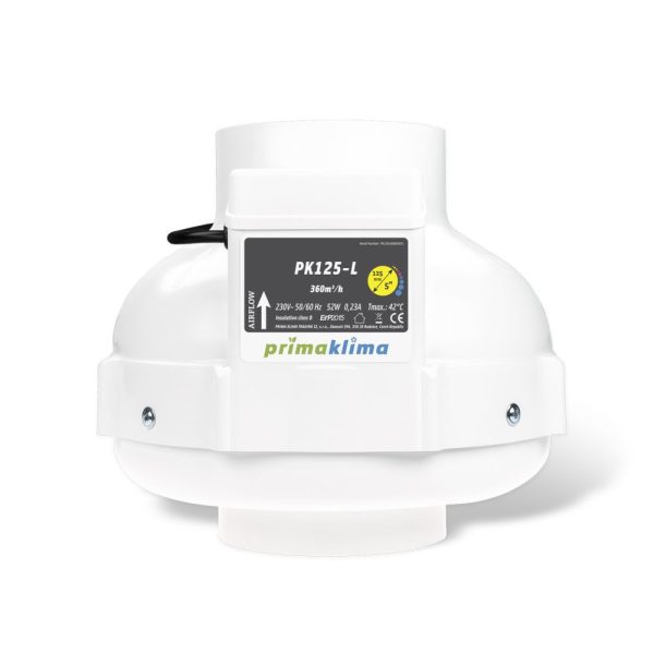 Prima Klima Rohrventilator PK125-L 125 mm – 360 m3/Std, 1-gang