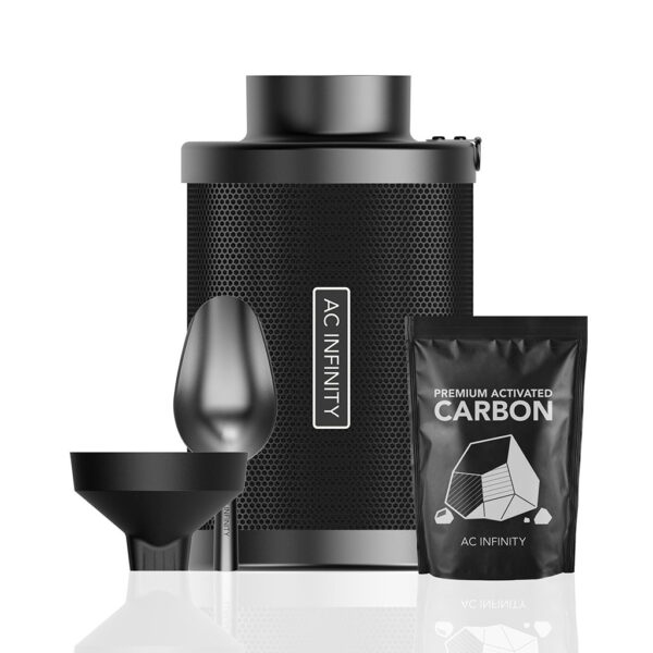 Nachfüllbares Aktivkohlefilter-Set, mit Aktivkohle-Nachfüllpackung, 100 mm