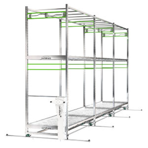 LumiFlora Rolling Grow Rack, rollbares Growregal mit 2 Ebenen