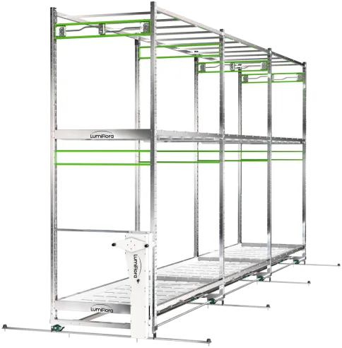 LumiFlora Rolling Grow Rack, rollbares Growregal mit 2 Ebenen