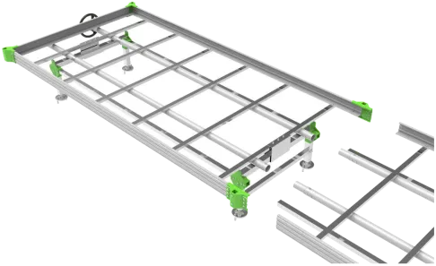 LumiFlora Rolling Grow Bench, rollbarer Growtisch mit 1 Ebene